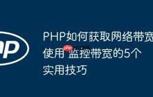PHP如何获取网络带宽使用 监控带宽的5个实用技巧