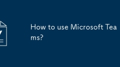How to use Microsoft Teams?