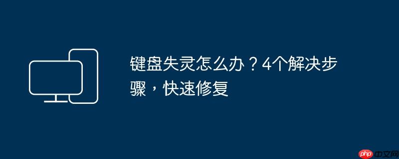 键盘失灵怎么办？4个解决步骤，快速修复