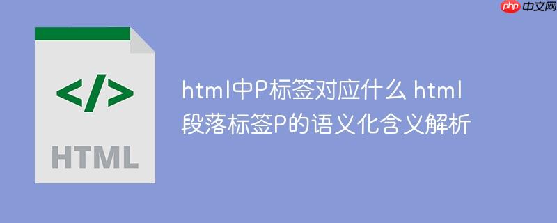 html中P标签对应什么 html段落标签P的语义化含义解析