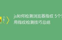 js如何检测浏览器指纹 5个常用指纹检测技巧总结