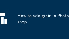 How to add grain in Photoshop
