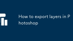 How to export layers in Photoshop