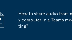 How to share audio from my computer in a Teams meeting?