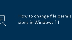 How to change file permissions in Windows 11
