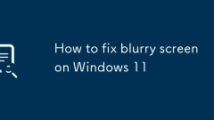 How to fix blurry screen on Windows 11