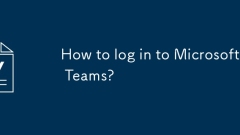 How to log in to Microsoft Teams?