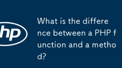 What is the difference between a PHP function and a method?