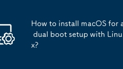 How to install macOS for a dual boot setup with Linux?