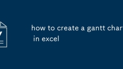 how to create a gantt chart in excel