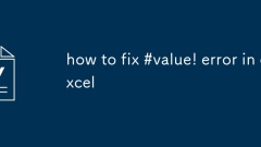 how to fix #value! error in excel