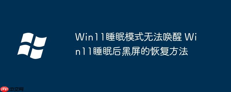 Win11睡眠模式无法唤醒 Win11睡眠后黑屏的恢复方法