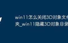 win11怎么關閉3D對象文件夾_win11隱藏3D對象目錄