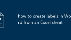 how to create labels in Word from an Excel sheet