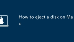 How to eject a disk on Mac