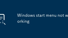 Windows start menu not working