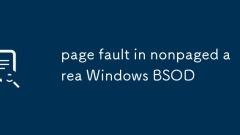 page fault in nonpaged area Windows BSOD