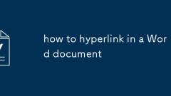 how to hyperlink in a Word document