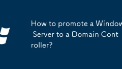 How to promote a Windows Server to a Domain Controller?