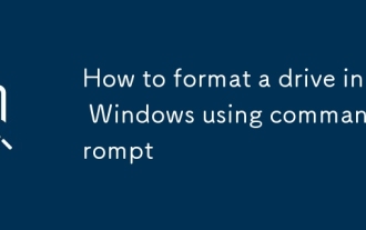 How to format a drive in Windows using command prompt