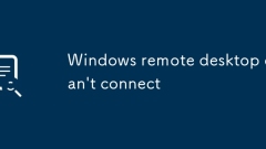 Windows remote desktop can't connect