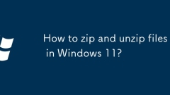 How to zip and unzip files in Windows 11?
