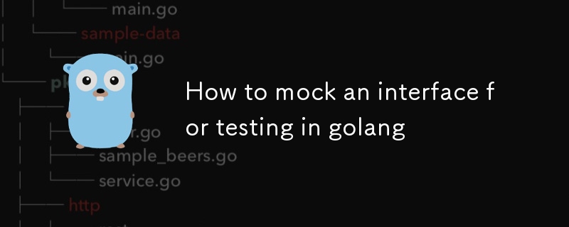How to mock an interface for testing in golang