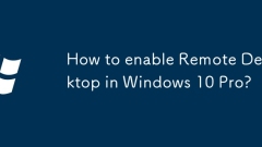 How to enable Remote Desktop in Windows 10 Pro?
