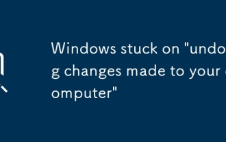 Windows steckte auf 'Änderungen an Ihrem Computer rückgängig'.