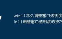 win11怎么调整窗口透明度_win11调整窗口透明度的技巧
