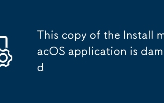 Diese Kopie der Installation macOS -Anwendung ist besch?digt