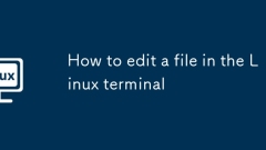 How to edit a file in the Linux terminal