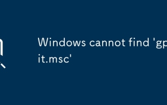 Windows kann 'gpedit.msc' nicht finden