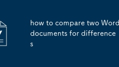 how to compare two Word documents for differences