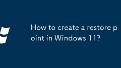 How to create a restore point in Windows 11?