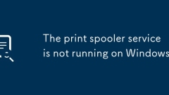The print spooler service is not running on Windows