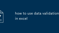 how to use data validation in excel
