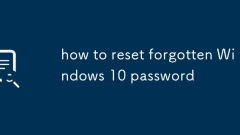 how to reset forgotten Windows 10 password