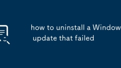 how to uninstall a Windows update that failed