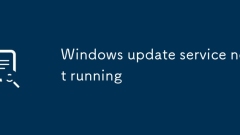 Windows update service not running
