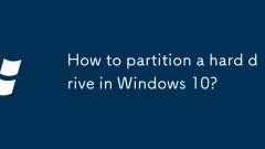 How to partition a hard drive in Windows 10?