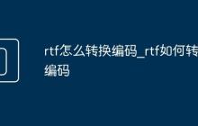 rtf怎么转换编码_rtf如何转换编码