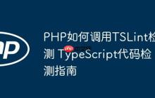 PHP如何調(diào)用TSLint檢測 TypeScript代碼檢測指南