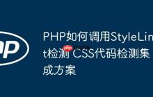 PHP如何调用StyleLint检测 CSS代码检测集成方案