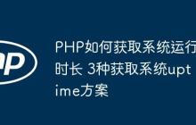 PHP如何获取系统运行时长 3种获取系统uptime方案