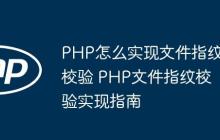 PHP怎么实现文件指纹校验 PHP文件指纹校验实现指南