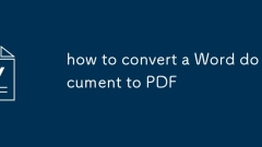 how to convert a Word document to PDF