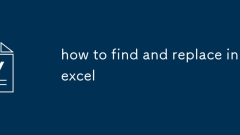 how to find and replace in excel