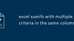 excel sumifs with multiple criteria in the same column