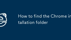 How to find the Chrome installation folder